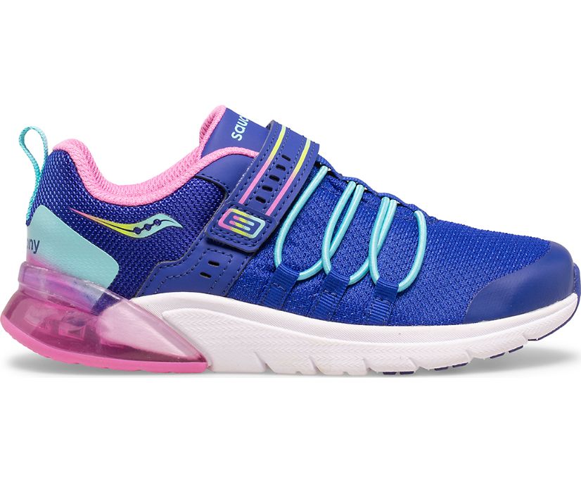 Tenis Saucony Flash Glow 2.0 Niños Azul Marino Rosas | México 868PJJQ